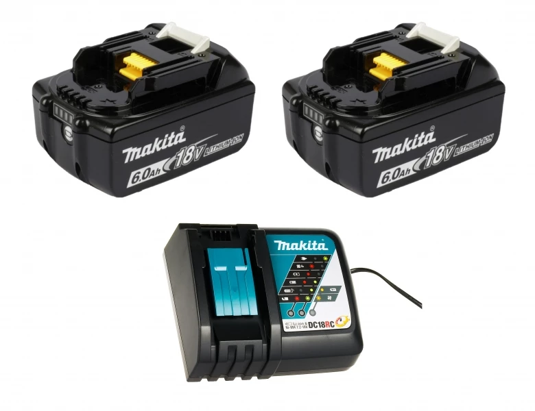 Makita 199480-6 Power Source-Kit 18V 6Ah 2x BL1860B + DC18RC 4 Makita 199480-6 Power Source-Kit 18V 6Ah 2x BL1860B + DC18RC – Bild 2