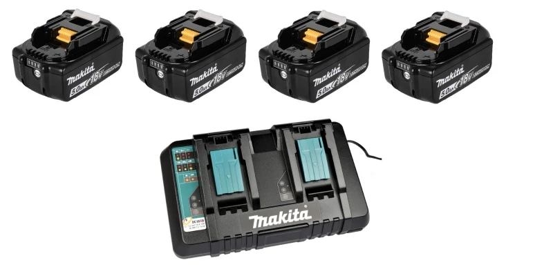 Makita 199483-0 Power Source-Kit 4x 5Ah BL1850B + DC18RD 4 Makita 199483-0 Power Source-Kit 4x 5Ah BL1850B + DC18RD – Bild 2