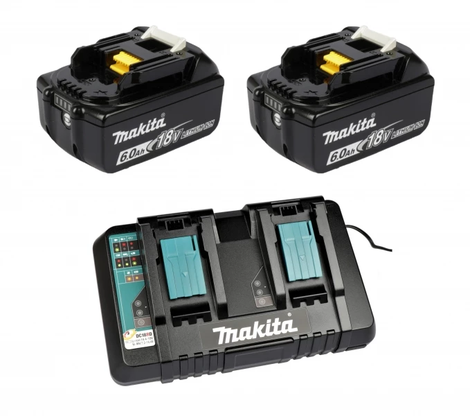 Makita 199484-8 Power Source-Kit 18V 6Ah 2x BL1860B + DC18RD 4 Makita 199484-8 Power Source-Kit 18V 6Ah 2x BL1860B + DC18RD – Bild 2