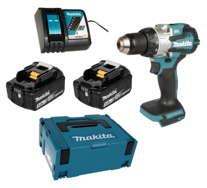 Makita DDF489RTJ 2x 5Ah Akku + Ladegerät 4 Makita DDF489RTJ 2x 5Ah Akku + Ladegerät – Bild 2