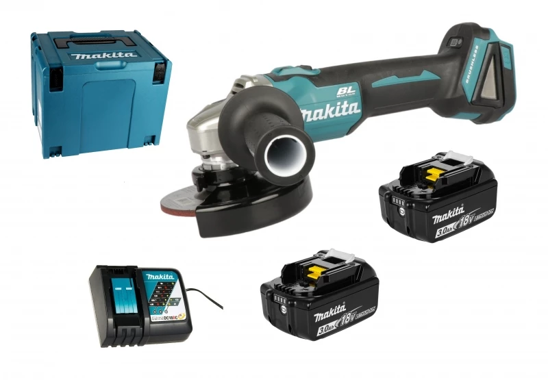 Makita DGA504RFJ 2x 3Ah Akku + Ladegerät 4 Makita DGA504RFJ 2x 3Ah Akku + Ladegerät – Bild 2