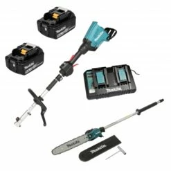 Makita DUX60Z 2x18V Mit Kettensägenvorsatz EY403MP + 2x 5Ah Akku