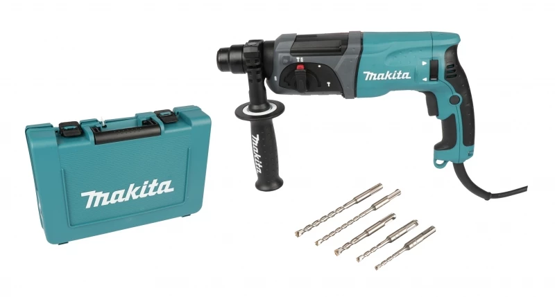 Makita HR2470 + B-54710 HM Bohrer-Set 5-tlg. SDS-plus 3 Makita HR2470 + B-54710 HM Bohrer-Set 5-tlg. SDS-plus