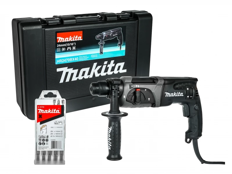Makita HR2470BX40 + SDS-plus Bohrer-Set 5-tlg. 4 Makita HR2470BX40 + SDS-plus Bohrer-Set 5-tlg. – Bild 2